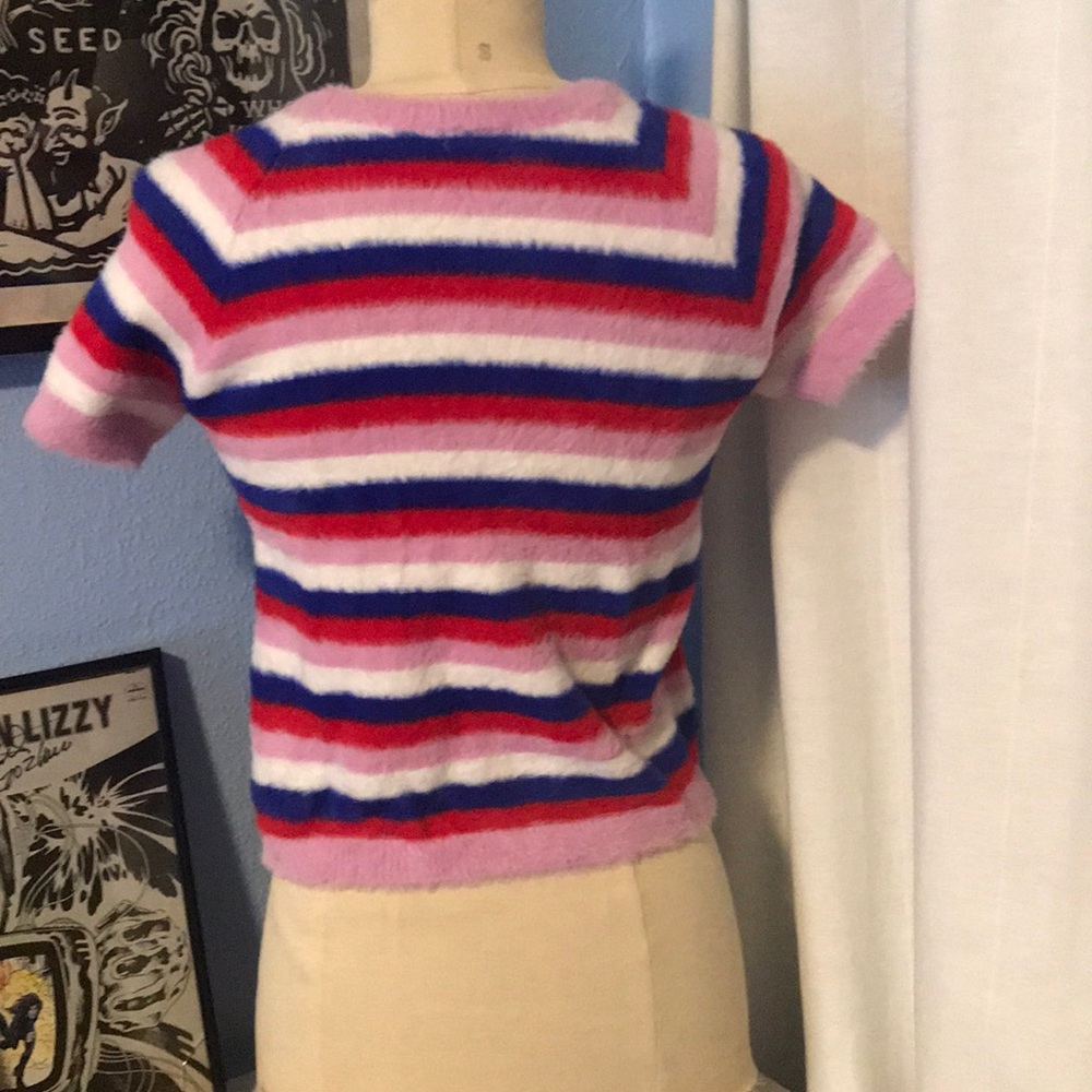 Fuzzy striped sweater - Picture 2 of 3